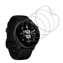 Wondoner Pack of 4 Screen Protectors for Garmin Vivoactive 6 Screen Protector, Soft TPU Film for Vivoactive 6 Screen Protector [Fingerprint ID] Case-Friendly Protection for Garmin Vivoactive 6 Screen