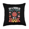 Crochet Funny Crocheting Crocheter Throw Pillow