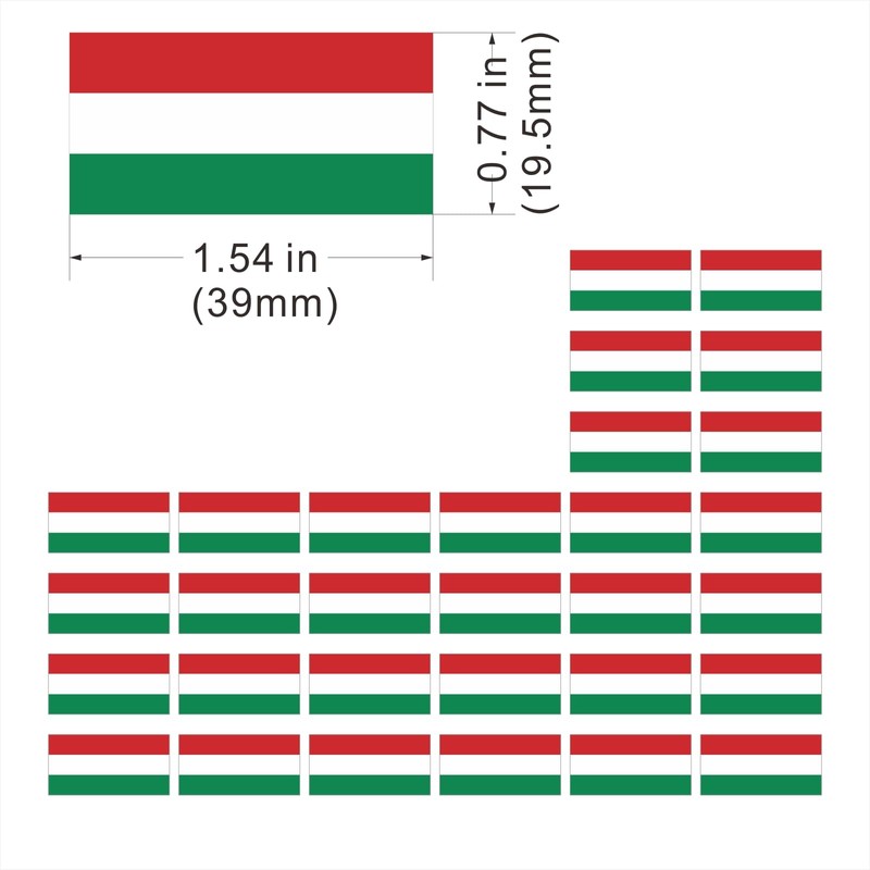Womaha 30 Sheets Hungary Flag Temporary Tattoos Fans Face Tattoo