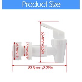 HLGHLG 2-Pack White BPA-Free Replacement Water Faucet, Ceramic Spigot for Water Cooler, Water Crock Dispenser, Jug & Bucket