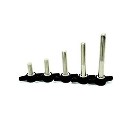 5/16-18 Wing Thumb Screw Thumbscrew - 4 Pcs Black Thumbscrews Thumb Screws with Tee/Wing Butterfly Thumb Screws T-Handle Thumb Screw (3/4")