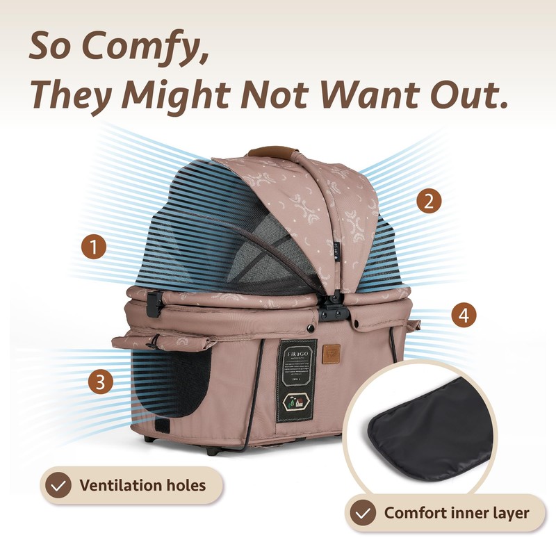 Sway2 Pet Car Seat and Carrier, 2-in-1 Booster Seat for