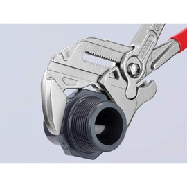 Knipex Pliers Wrench pliers and a wrench in a single tool chrome-plated, plastic coated 300 mm (self-service card/blister) 86 03 300 SB