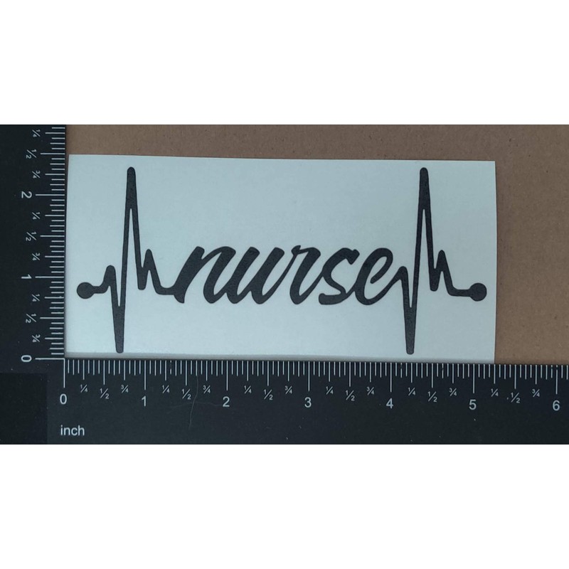 Nurse Decal 4 Pack: Nurse Heartbeat, Heart, Nurse Life, RN