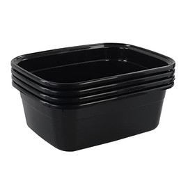 Morcte Sartén rectangular de plástico de 12 cuartos de galón, juego de 4