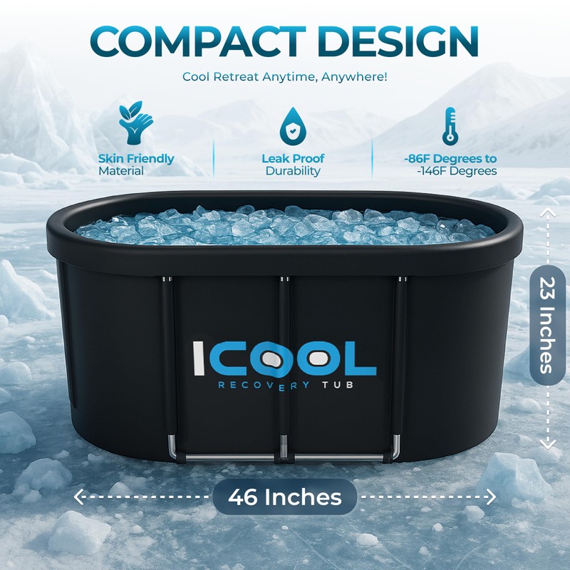 Upgraded Cold Ice Bath Tub for Athletes Wellness, 130 Gal