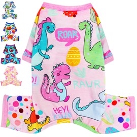 Dog Pajamas Spring Summer Dog Clothes for Small Medium Dogs Girl Boy Cute Soft Puppy Pjs Clothes Doggie Onesies Cat Pet Jammies Outfit (Large)