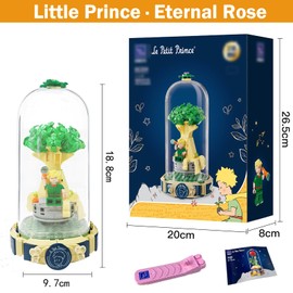Building Block Set Little Prince, Little Prince and Big Tree Building Blocks with Transparent Dust Cover Building Block Gift for Mother's Day Christmas (The Little Prince - The Beginning of the