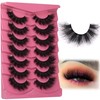 Mink Lashes Fluffy 8D Volume Wispy Eye Lashes Cat-Eye Long