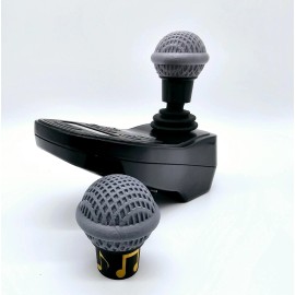 Unbranded Power Wheelchair Accessory Mobility  Microphone Dinosaur Joystick knob - Black/Silver, No Gold Notes