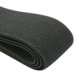 Strapcrafts 2-Inch Wide by 2-Yard Colored Double-Side Twill Elastic Band-Black 11100