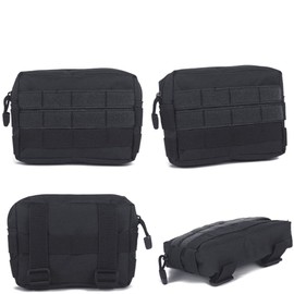 Tactical Molle Pouch Mini Tactical Admin Pouch Nylon EDC Utility Pouches Tools Bag for Outdoors(Black)