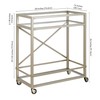 Wilson 30'' Wide Rectangular Bar Cart in Satin Nickel