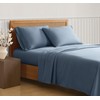 TRULY SOFT Green Solid Blue Twin 3 Piece Sheet Set,