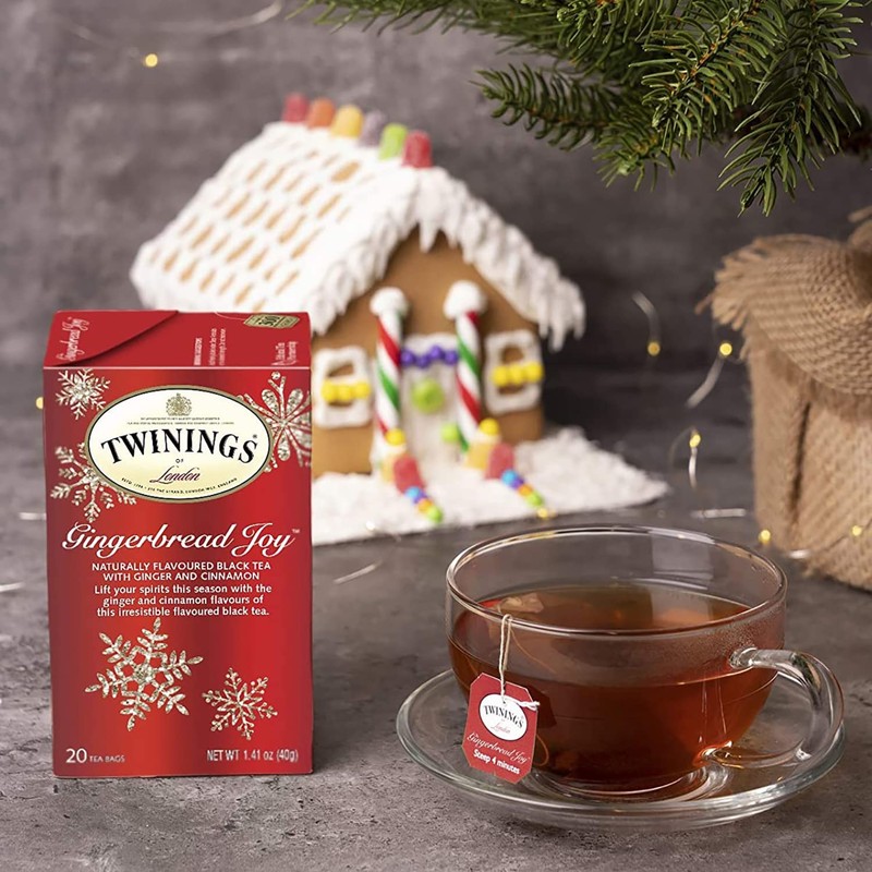 Twinings Gingerbread Joy Holiday Tea 20 Count Celebrate the Season