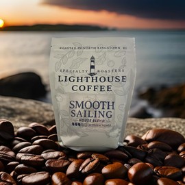 A New England Coffee, Roasted in North Kingstown, Rhode Island LIGHTHOUSE COFFEE Specialty Coffee SMOOTH SAILING House Blend,Medium Roast, Drip/12oz