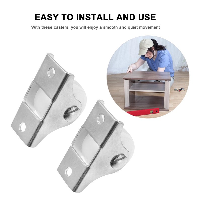 iplusmile 16pcs Furniture Moving Caster Mini Caster Furniture White Wheel