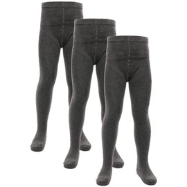 A2Z 4 Kids Cotton Rich Uniform School Tights Comfortable Schoolwear - UF Tights Grey 3 Pack 2-3