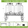 BPFY 2 Pack 1.5 Gallon Glass Drink Dispenser with Stand,