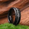 Concept Knight Tungsten Carbide Rings for Men Black Hammered 8mm