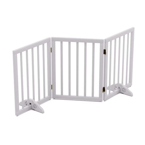 Dog Gates for The House Freestanding Folding Pet Gate Indoor