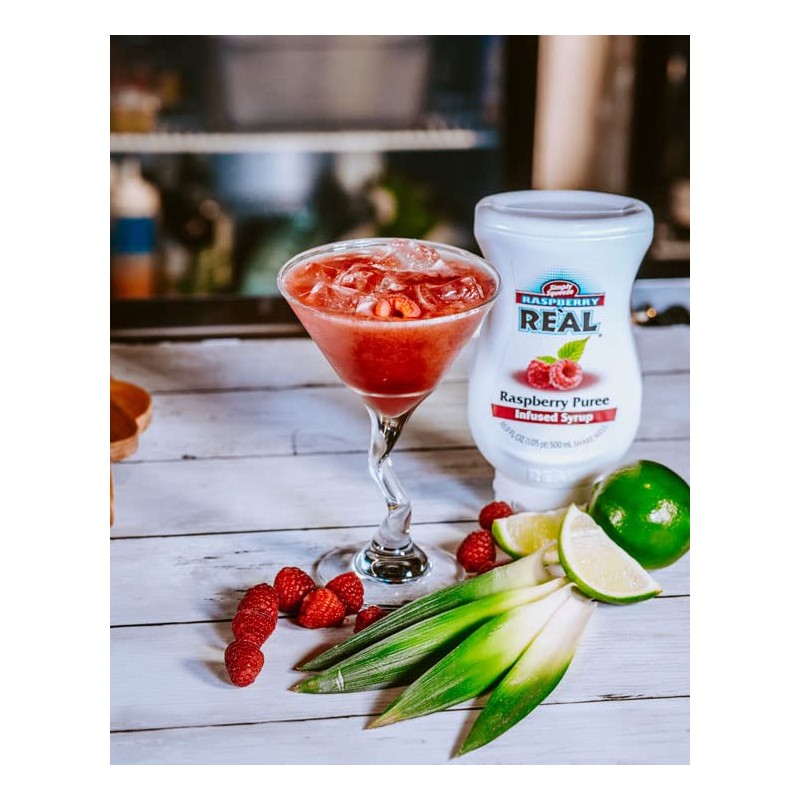 Raspberry Reàl Infused Exotics, Raspberry Puree Infused Syrup, 16.9 FL
