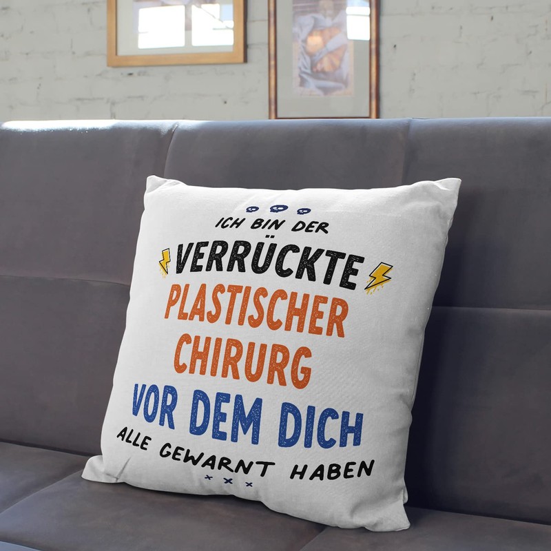 MUGFFINS PLASTIC SURGEON man Cushion Padding included - in German