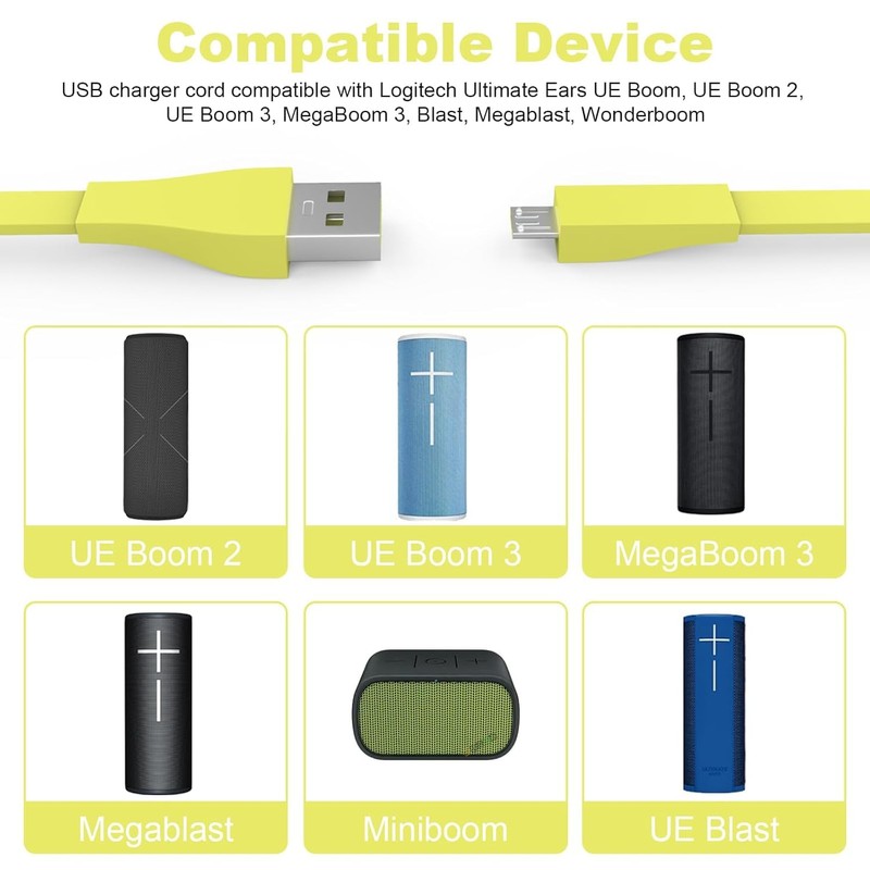 Toxaoii Original Charging Cable Compatible with Ultimate Ears UE Boom