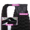 Strap Wrap Around Yaki Ponytail Human Hair Extensions, 100% Unprocessed