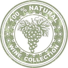Zirni Wine Collection 100 Percent Natural Grunge Stamp Sticker Decal Design