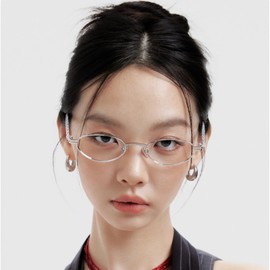 Fashion Luxury Diamond Heart Rhinestone Sunglasses for Women, Vintage Oval Eyewear,Trendy Retro (Silver Frame with Clear lens)