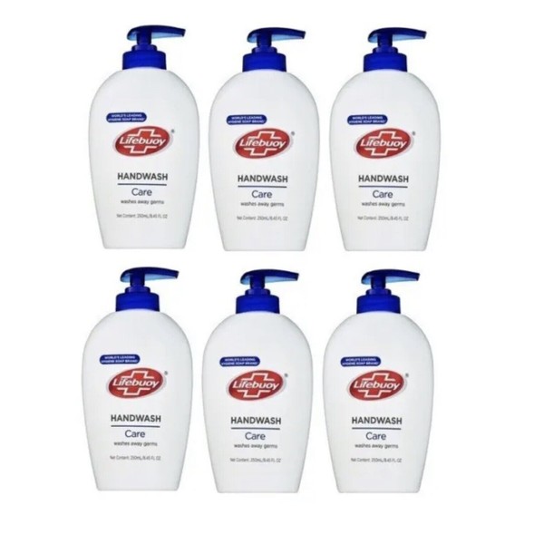 6 Pack Lifebuoy Hand Wash Care Washes Away Germs Unilever 8.45 OZ Each