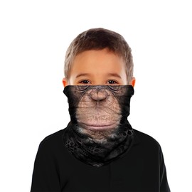ShopINess Multifunctional tube scarf for children (6-14 years) - chimpanzee