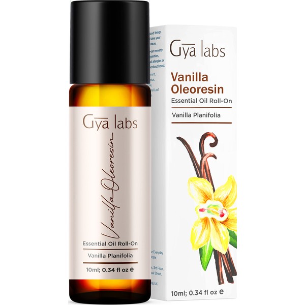 Gya Labs Vanilla Essential Oil Roll-On (10ml) - Sweet & Floral Scent