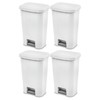 Sterilite 11.9 Gallon Rectangular Step On Kitchen Plastic Indoor Wastebasket