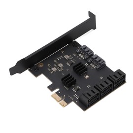 Adapter Card 6Gbps Multi Port PCIE 1X to 8 Ports SATA3.0 Black PCIE Expansion Card for Windows for Linux for OS X