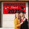 LEVGSAK Red 2025 Graduation Party Plastic Backdrop