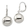 925 Sterling Silver 14mm Ball Drop Dangle Earrings