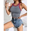 Womens 2024 Summer Ribbed Tank Tops High Neck Sleeveless Crop