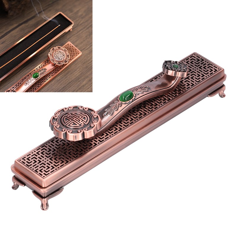 Metal Incense Holder Ruyi Antique Incense Stick Burner for Home