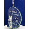 Unicorn Glass Ornament, Christmas Tree Hanging Ornament, Holiday Gift