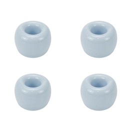 Savagrow 4pcs Mini Ceramic Toothbrush Holders Couple Blue Bathroom Toothbrush Holder Stand, Round