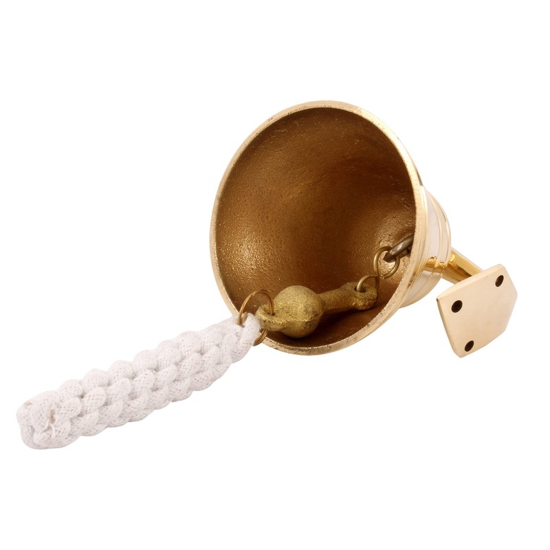 Nautical Hanging Wall Mountable Bell 5" Solid Brass Ship Bells