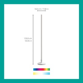 WiZ Pole Floor Light - Pack of 1 - Portable, Smart, Full-Color LED Light - Connects to Your Existing Wi-Fi - Control with Voice or App - Works with Google Home, Alexa and Siri Shortcuts
