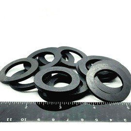 Western Supply Warehouse 1"" ID Rubber Flat Washers 1 1/2"" OD 1/8"" Thick Spacer Gasket Damper (Pack Size: 8 Pack)