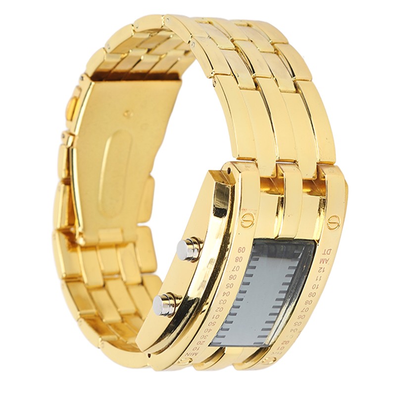 Men's Watch Fashion Exquisite Waterproof Alloy Men's LED Watch with