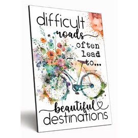 Motivational Wall Art Sign Plaque Inspire Every Day Vibrant Print A4 Wooden Home Décor Uplifting Decoration