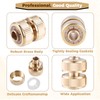 DRELD Pack of 2 Brass Hose Connectors, Garden Hose Quick