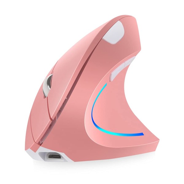 Vertical Mouse, Right Handed 2.4GHz Wireless Ergonomic Rechargeable Vertical Mouse