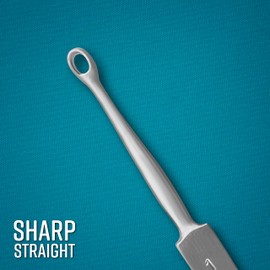 DEXSUR Fox Dermal Curette 1 mm Round Dermatology Scrape Instruments Stainless Steel